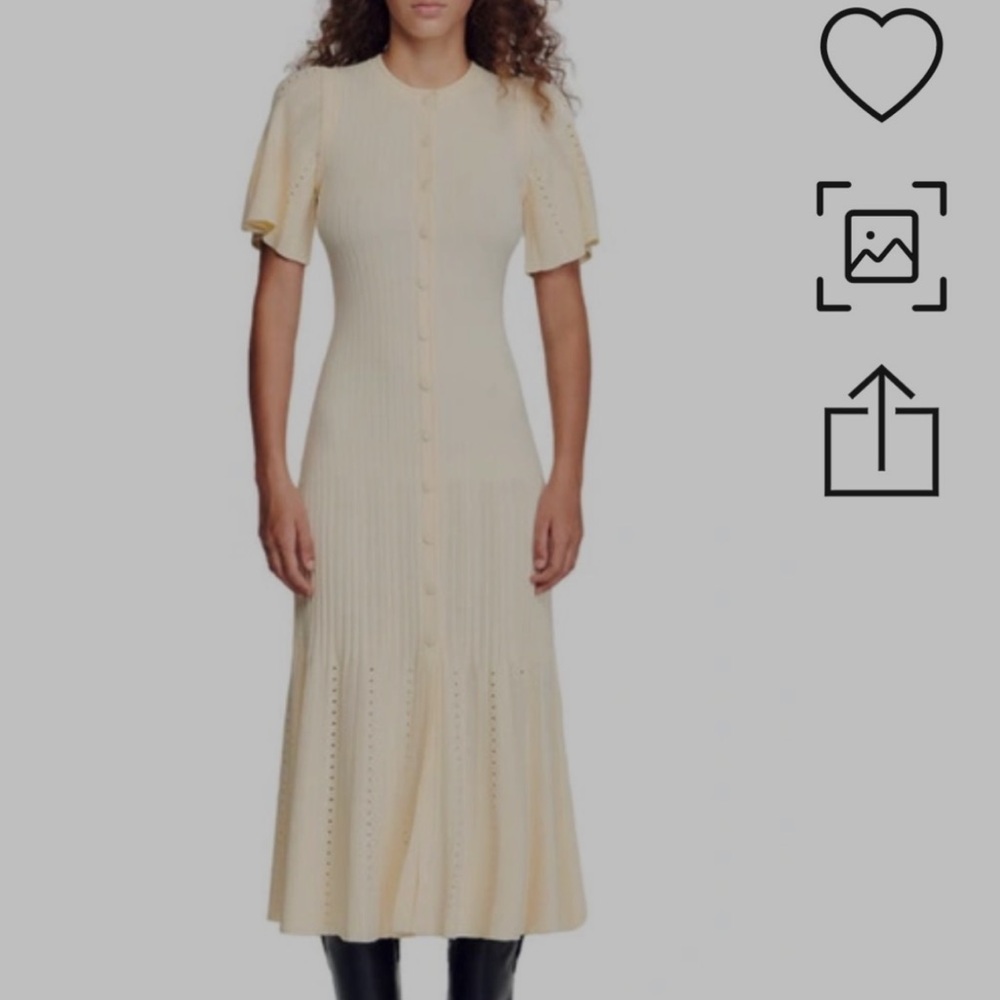 Elegant Cream Midi Dress